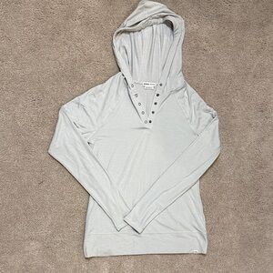 Prana Heather Gray Hooded Sweatshirt